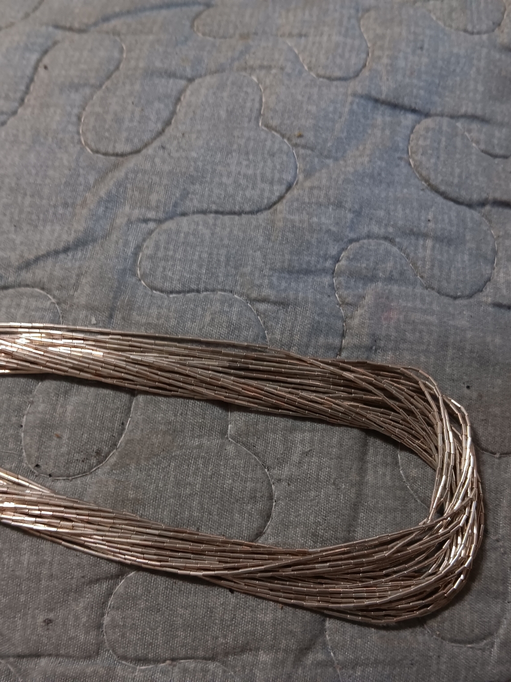 Multi-Strand Liquid Silver of Southwest Traditions 🎂 Bead Necklace
